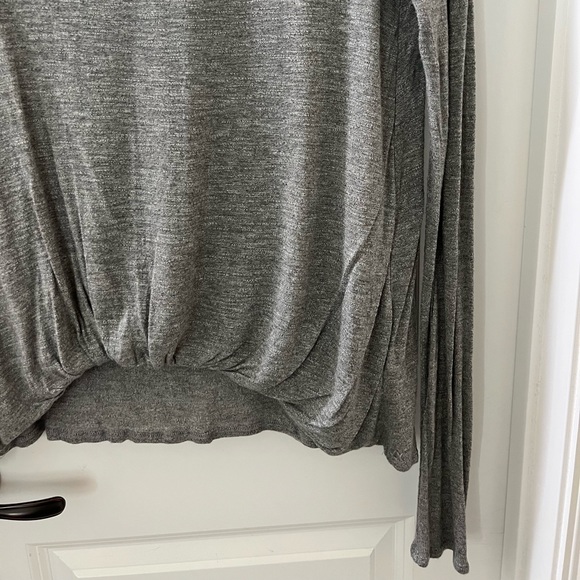 Grey lightweight shirt with ruching - Picture 2 of 4